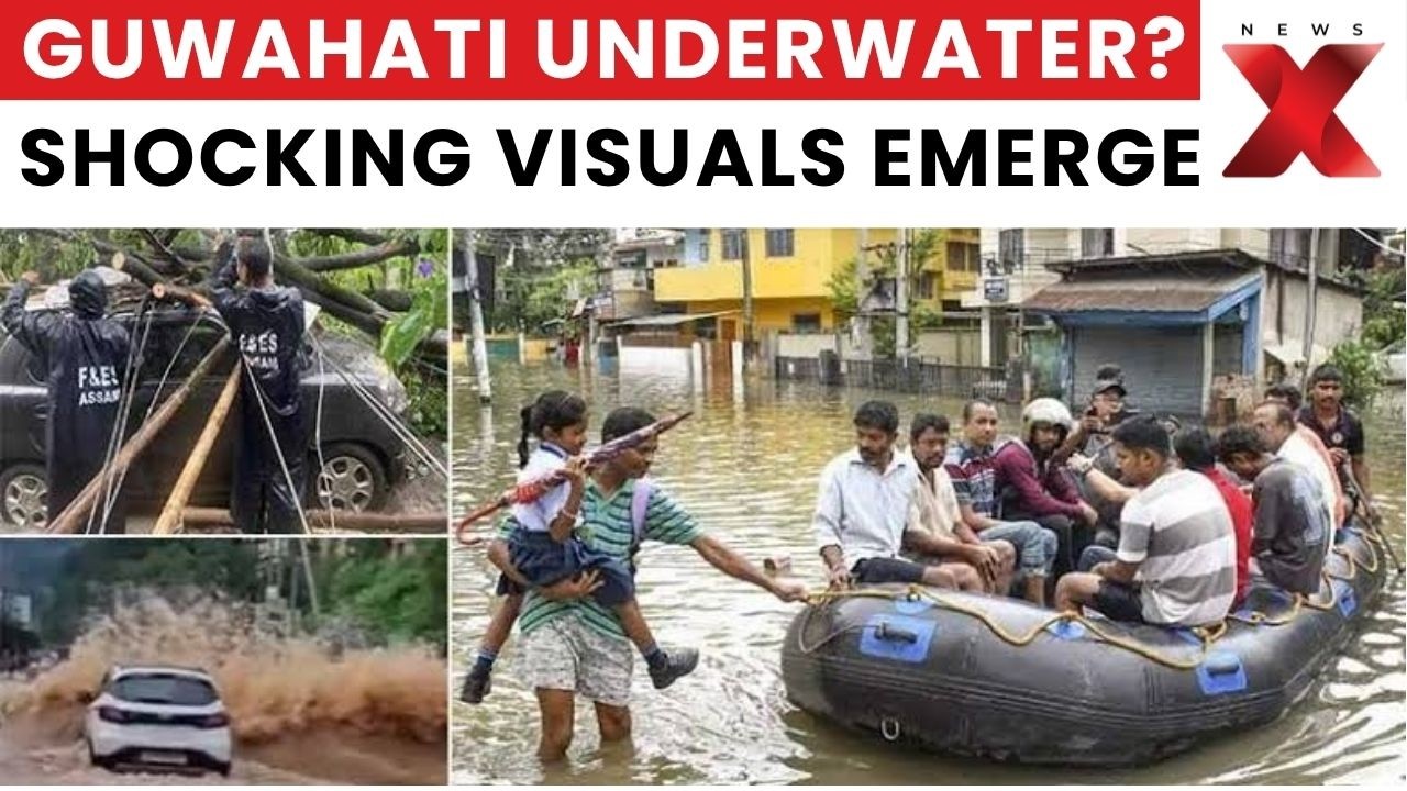 Assam Monsoon Fury: Dramatic Visuals Show Guwahati Submerged After Heavy Rains | NewsX