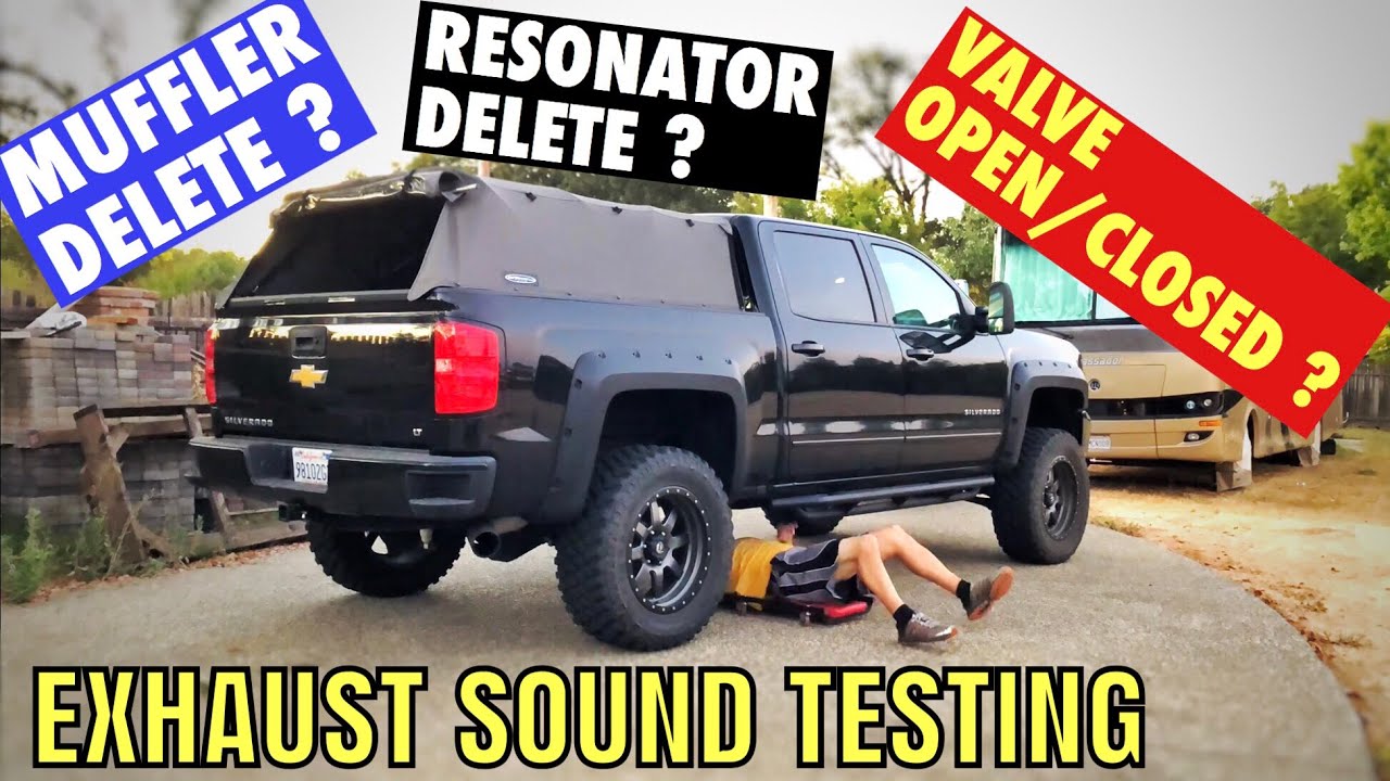 2017 Silverado 5.3 - Exhaust sound testing, muffler delete, resonator delete, valve open,