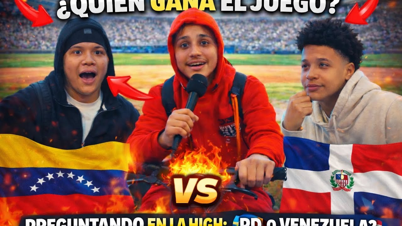 Preguntando en la high school quien tu piensa que va a ganar el juego Dominicana VS Venezuela#viral 