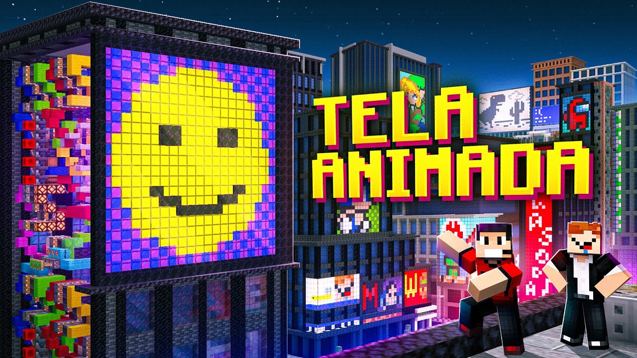 TELA ANIMADA COM LEDS NO MINECRAFT