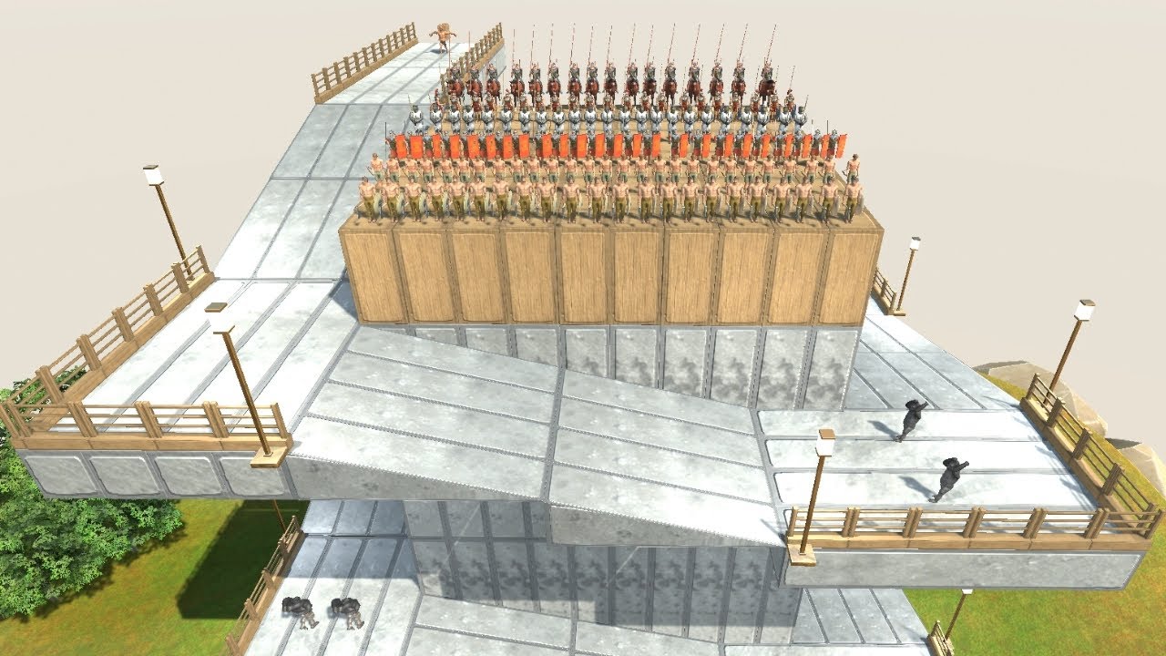 Pig Escort Mission 1: Ancient Human in Ape Guardian Tower Animal Revolt Battle Simulator