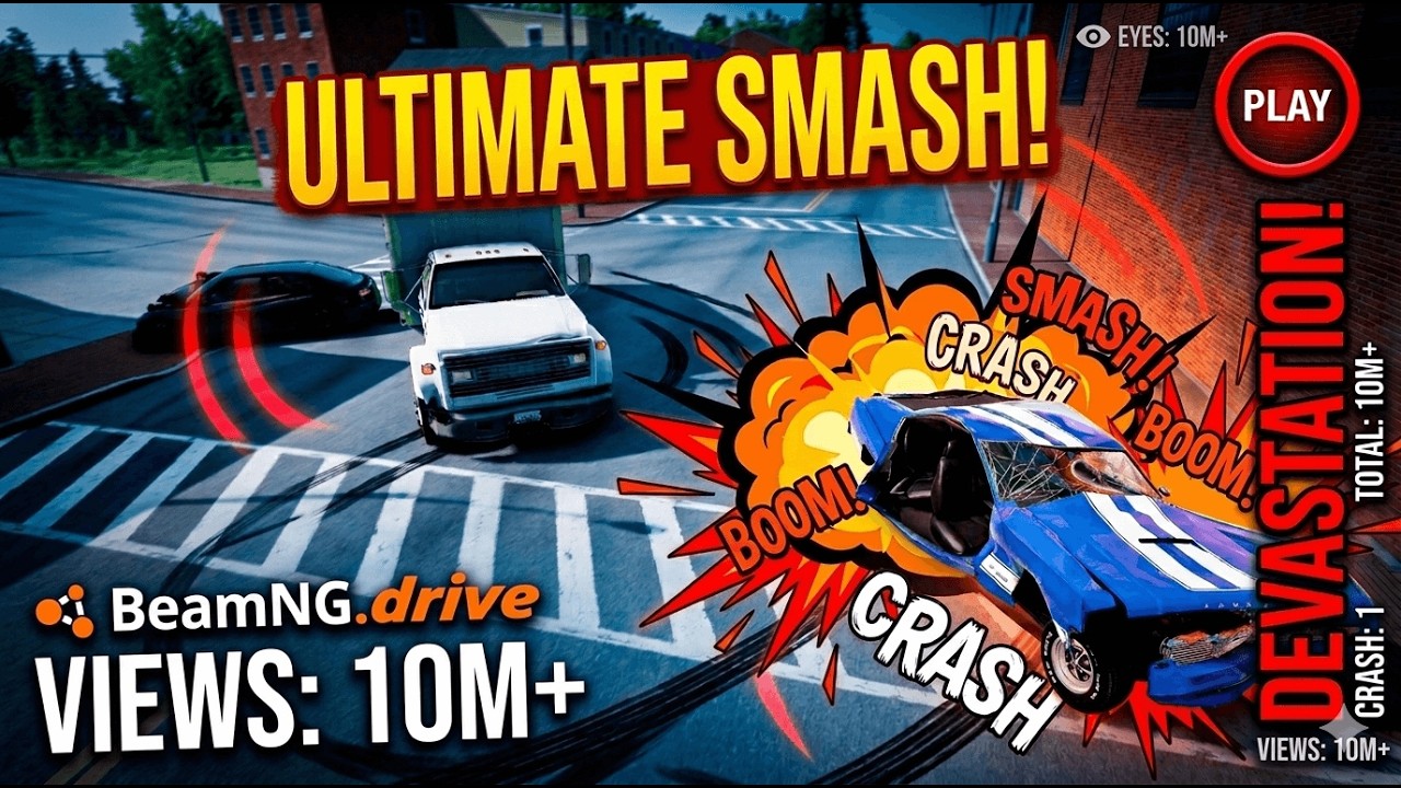 Realistic High-Speed Car Crashes in BeamNG.drive #69 | Ultra Detailed Crash Compilation