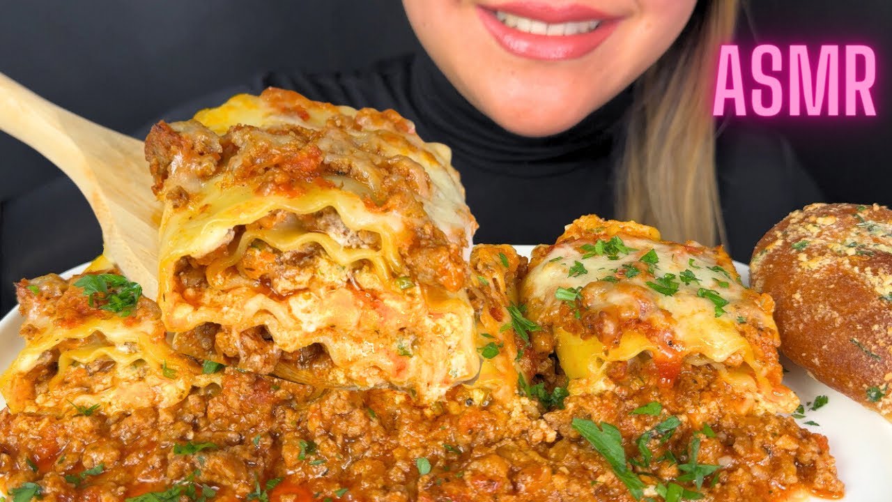 Lasagna Roll Ups ASMR (No Talking) Mukbang
