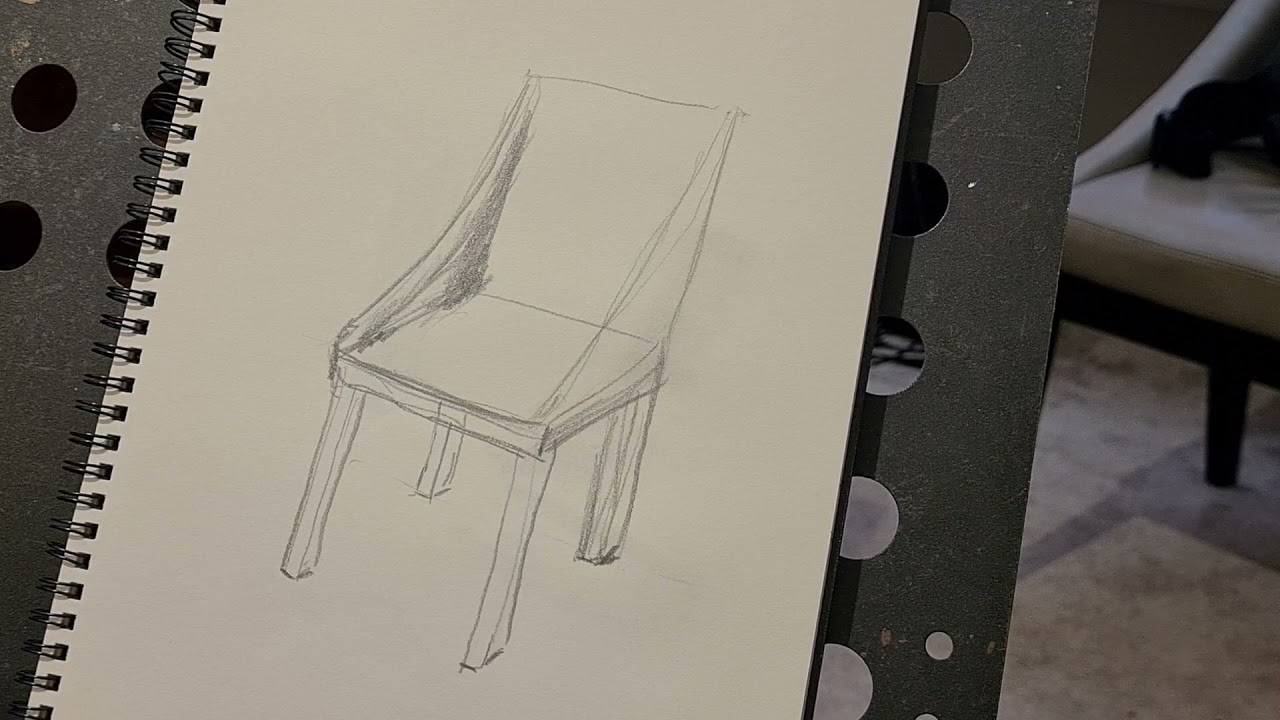 Cubist Chair Video 1 - Draw a chair with an object on it