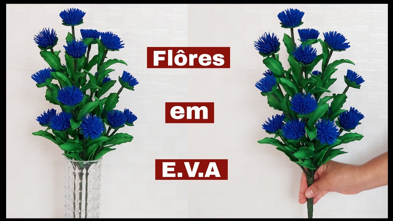Galhos de flôres em E.V.A, sem frisador - Complemento para arranjos
