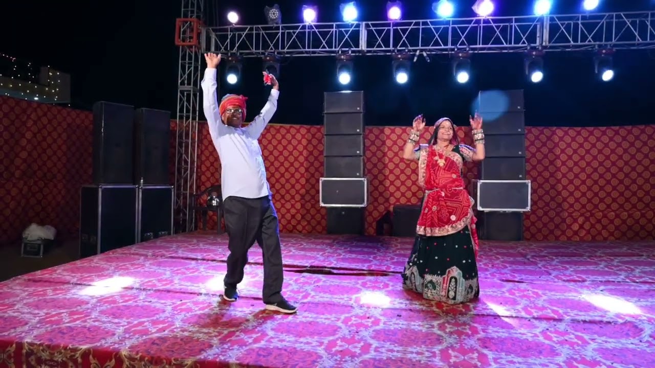 Rajendra mama & aasha mami dance on Rajasthani song