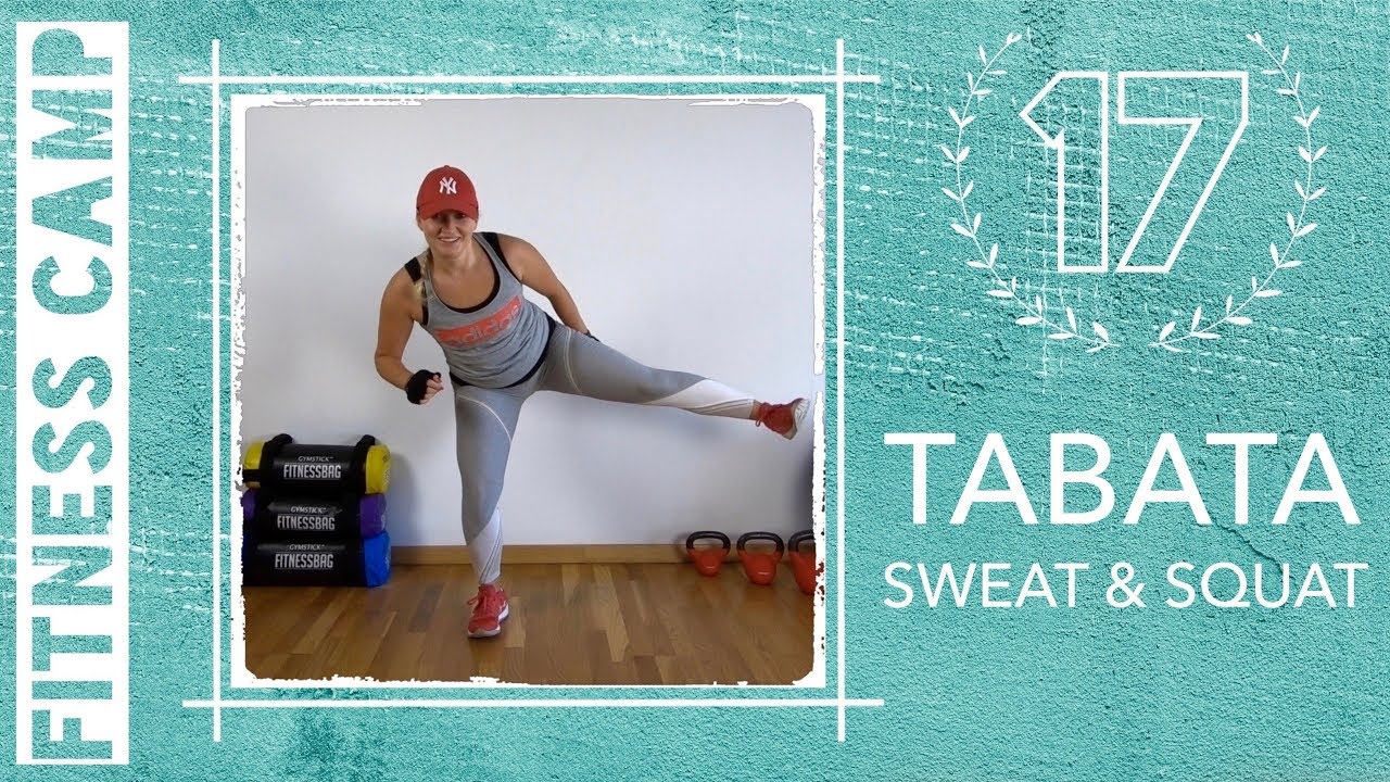 FITNESS CAMP - Dzień 17 - TABATA - SWEAT & SQUAT - trening interwałowy z masą własnego ciała