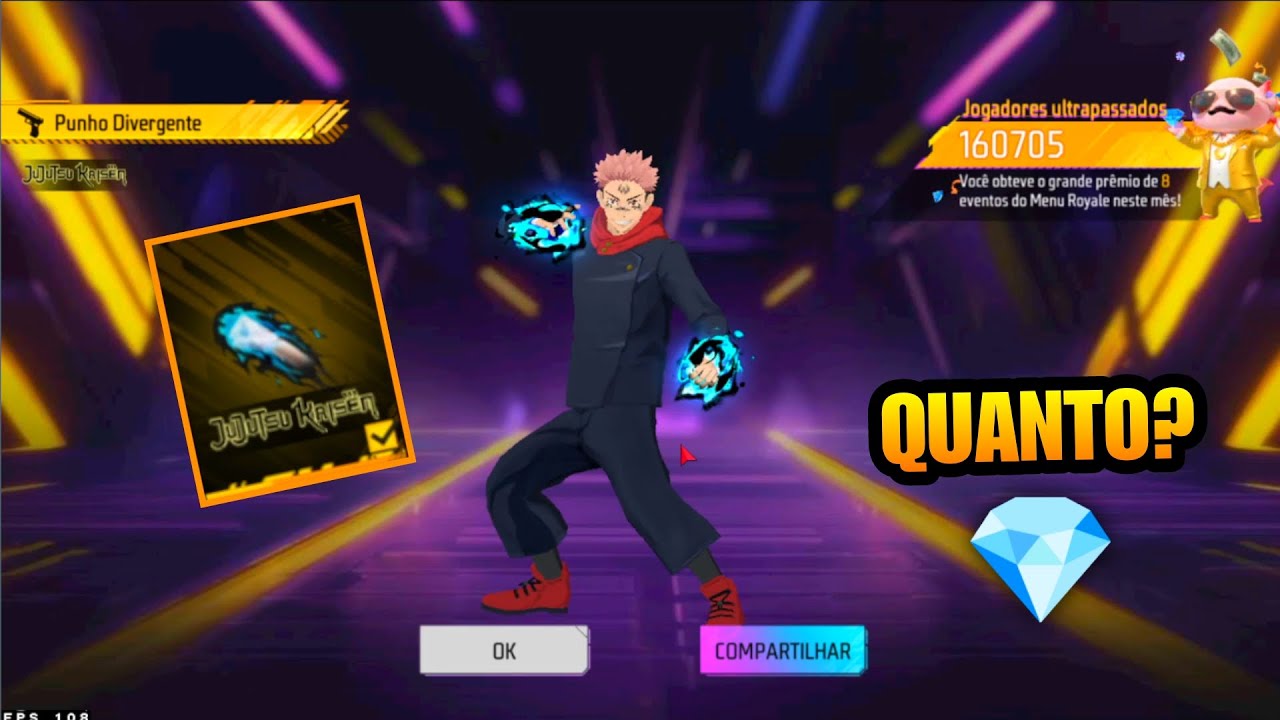TESTANDO QUANTO GASTA NOVO TORRE DE TOKENS PUNHO DIVERGENTE EM 2 CONTAS NO FREE FIRE! TÁ FÁCIIL?