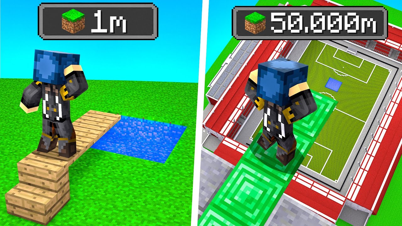 SALTO DAL TRAMPOLINO DA 50.000 BLOCCHI DI ALTEZZA! - MINECRAFT