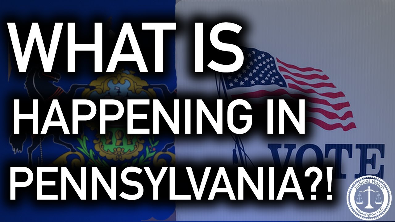 Tom Fitton: CREDIBLE CLAIMS of Voting Irregularities in Pennsylvania!