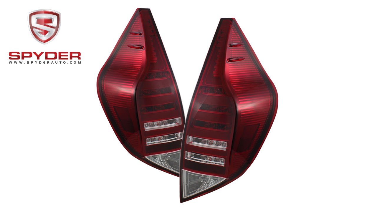 Spyder - Toyota Prius C 2012-2014 Light Bar Style LED Tail Lights - Red Clear