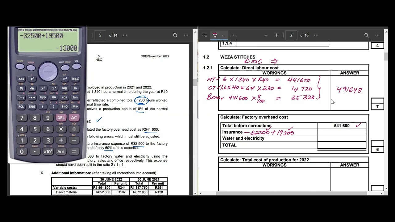 Paper 2 cost accounting revision