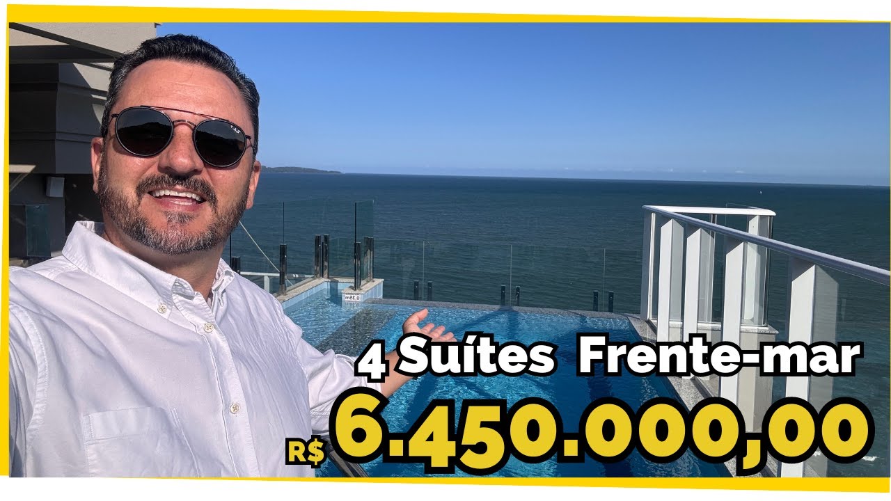 Um Belo Apartamento 4 Suítes, Frente Mar em Itapema-SC