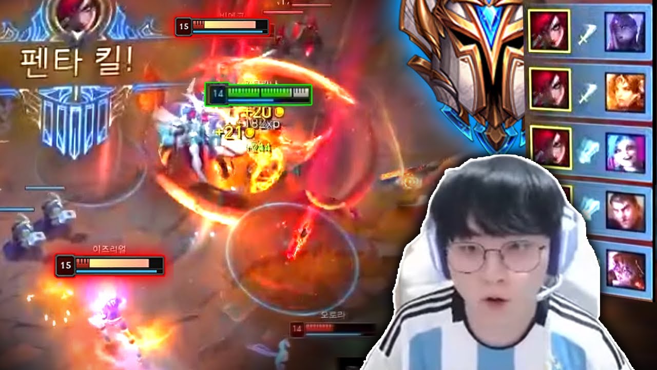 Showmaker Katarina : 1v9 PENTAKILL Destroying KR Challenger 
