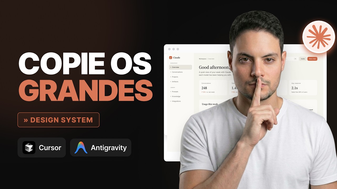 Como fazer a IA criar apps com design PROFISSIONAL (Cursor ou Antigravity)