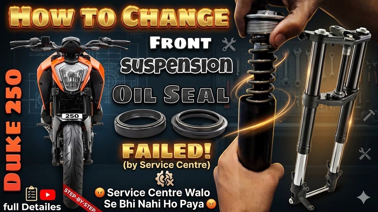 Duke 250 Front Suspension Oil Leak | How To Change Ktm Duke 250 Front Shockers Oil Seal #duke250