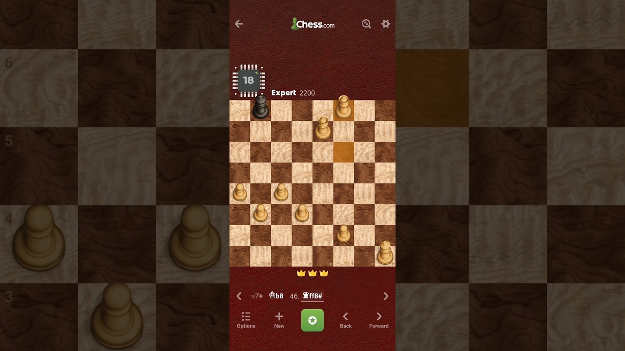 Chess Challenge Win vs. Bot/Engine 18 - Expert (2200) - chess.com