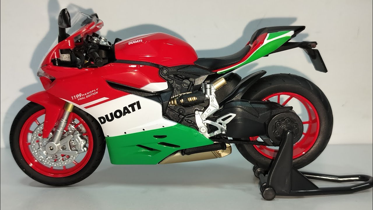 DUCATI 1199 Panigale модель мотоцикла 1:12 Металл Звук свет.