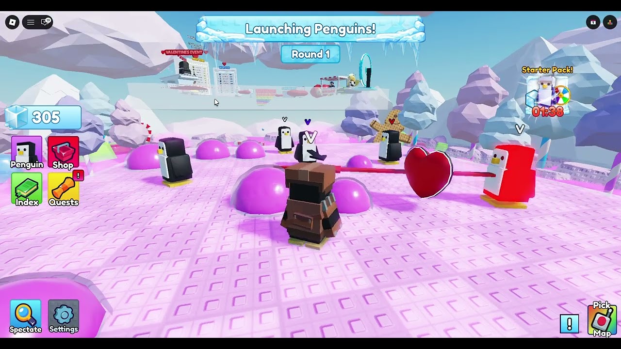 playing penguin knockout