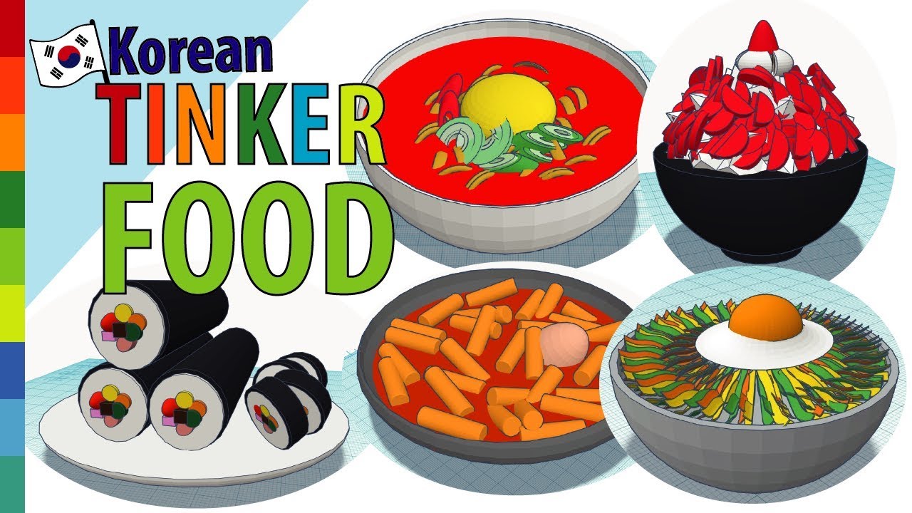 Korean Tinker FOOD 2018 with Tinkercad | 3D modeling How to