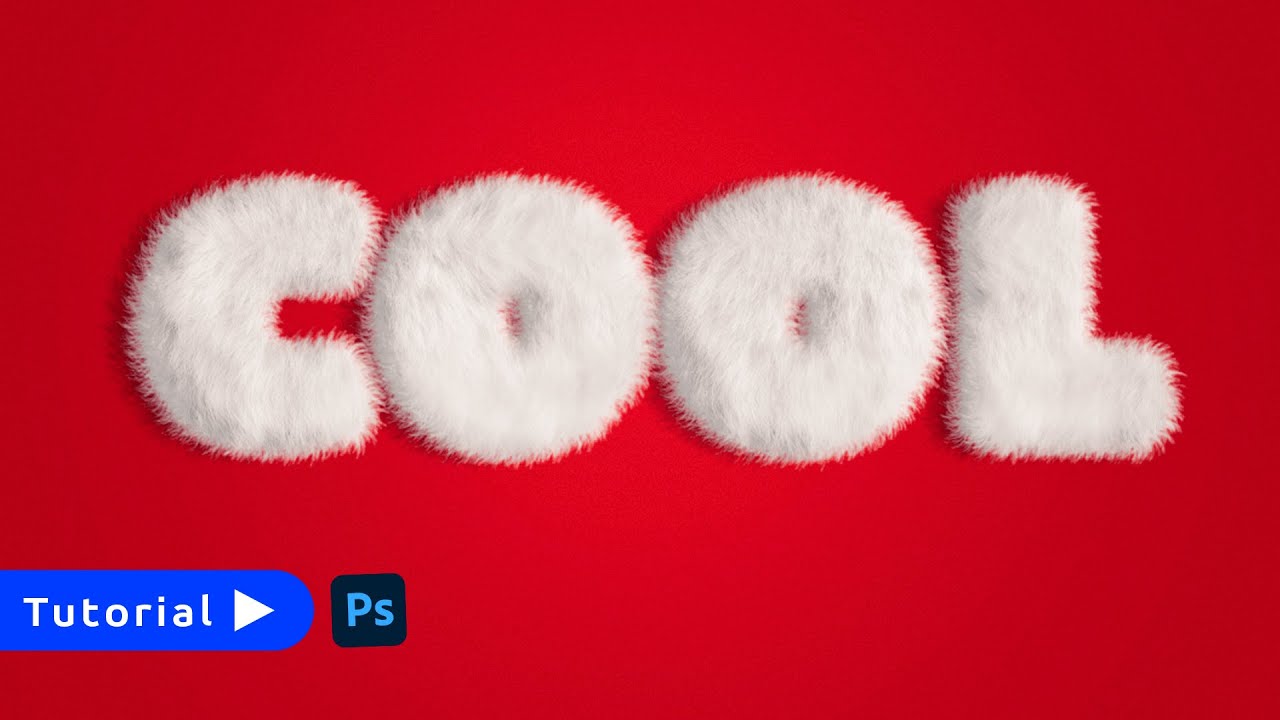 Como Crear un Efecto de Texto Peludo en Adobe Photoshop 2022 - Tutorial