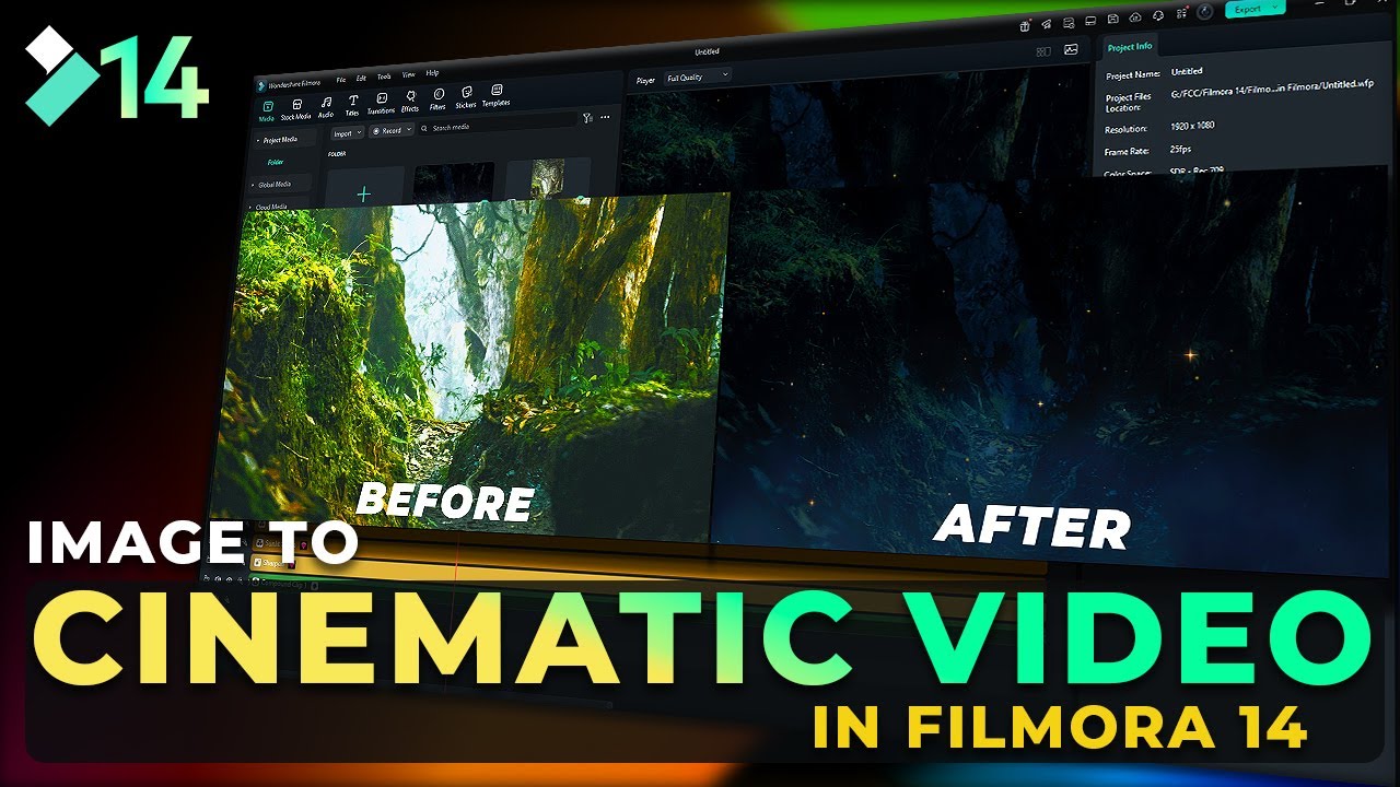 How to Create a Dreamy Night Scene from a Daytime Photo | Filmora 14