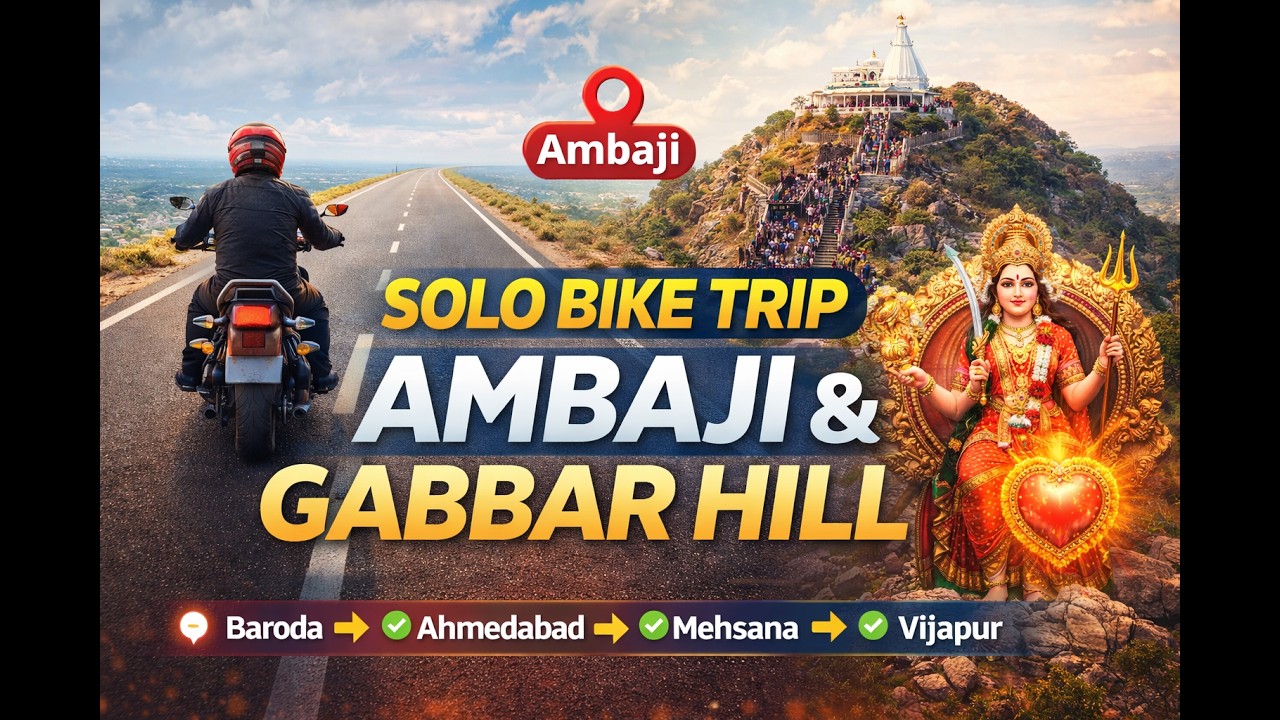 Baroda To Ambaji (Gabbar Hill) Ep 3 pune to road to heaven on gixxer 150 cc bike solo