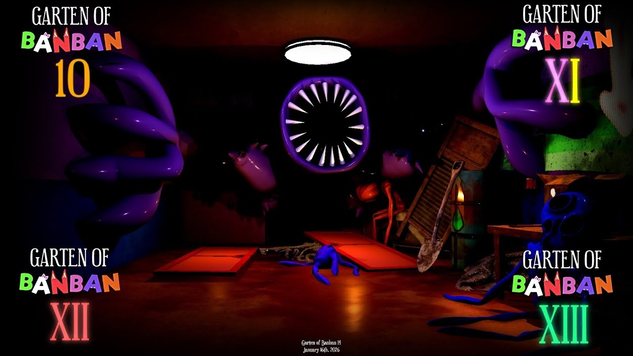 Garten Of Banban 10 + 11 + 12 + 13 - Полное прохождение игры - Без смертей (4K60FPS) Без коммента...
