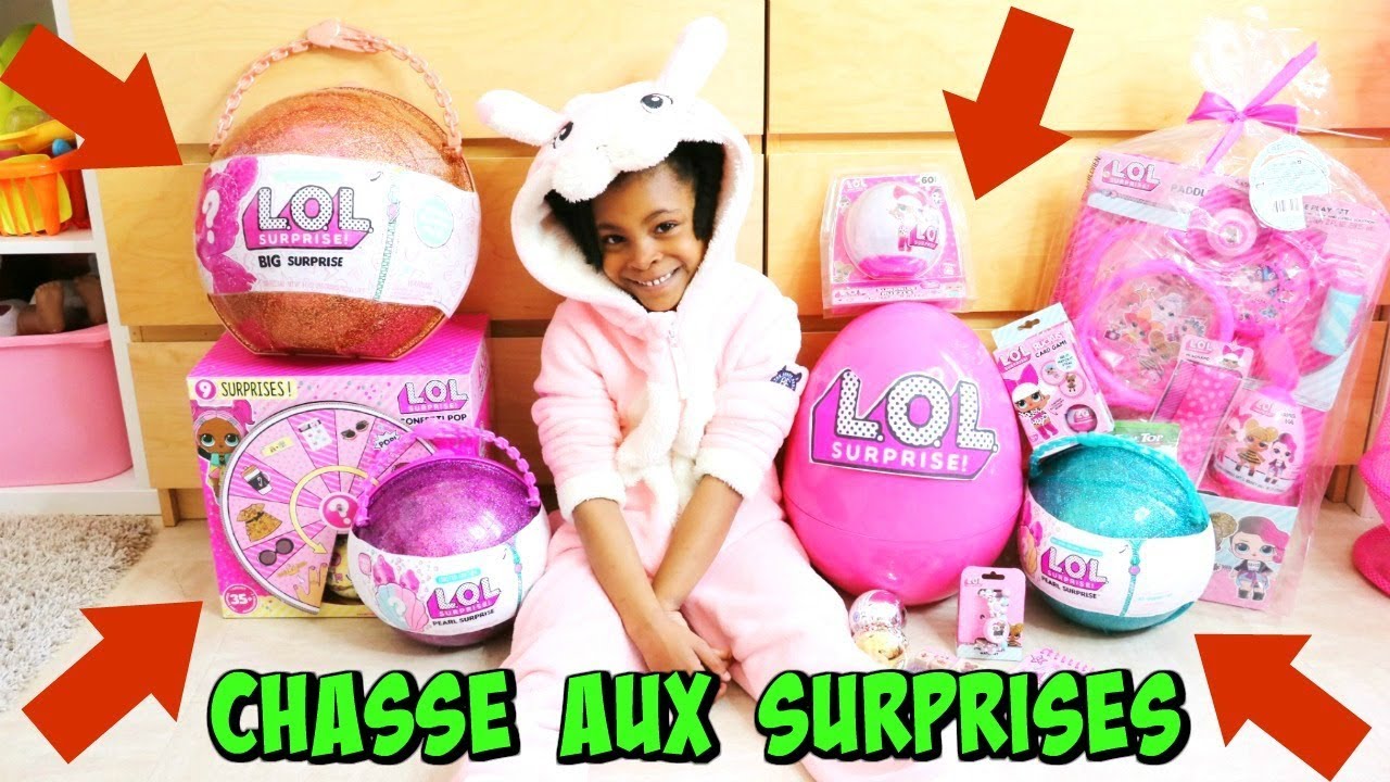 JOUET: ENORME CHASSE SURPRISES  LOL ,poupées et Oeufs de PÂQUES !