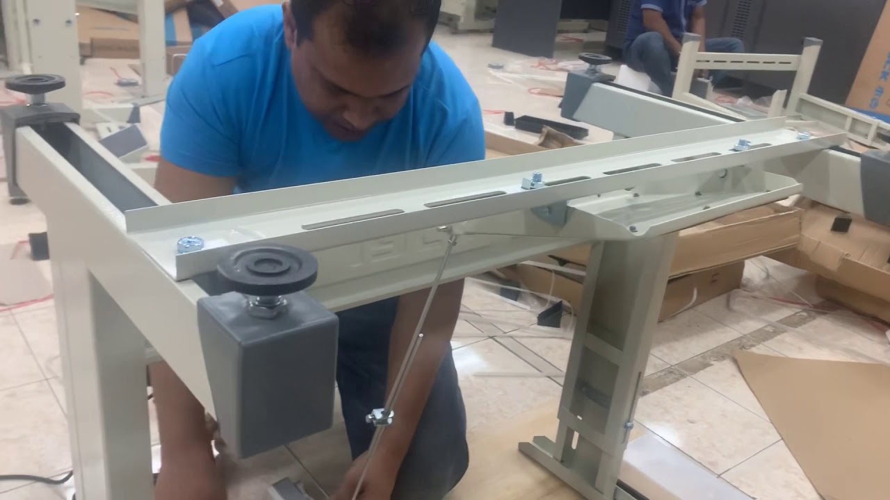Cara pasang Meja mesin jahit industri (assembling the sewing machine table)