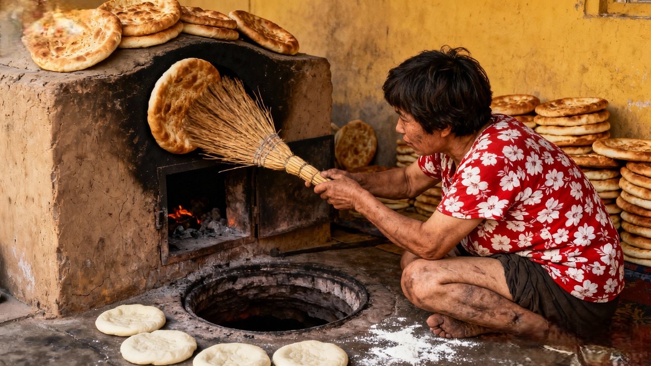 Disabled Grandma Makes Best Chinese Flatbread | ASMR | 残疾的爱 | 中国传统美食 | 特色美食 | chinese food