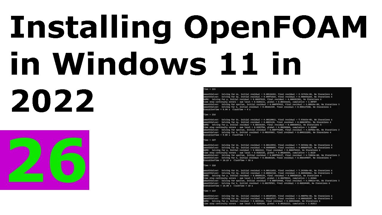 How to install OpenFOAM in Windows 11- 2022