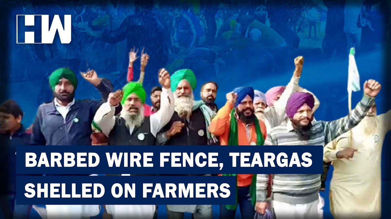 Protesting Farmers Move Towards Delhi As Police Barricade Borders With Barbed Wires And Cranes