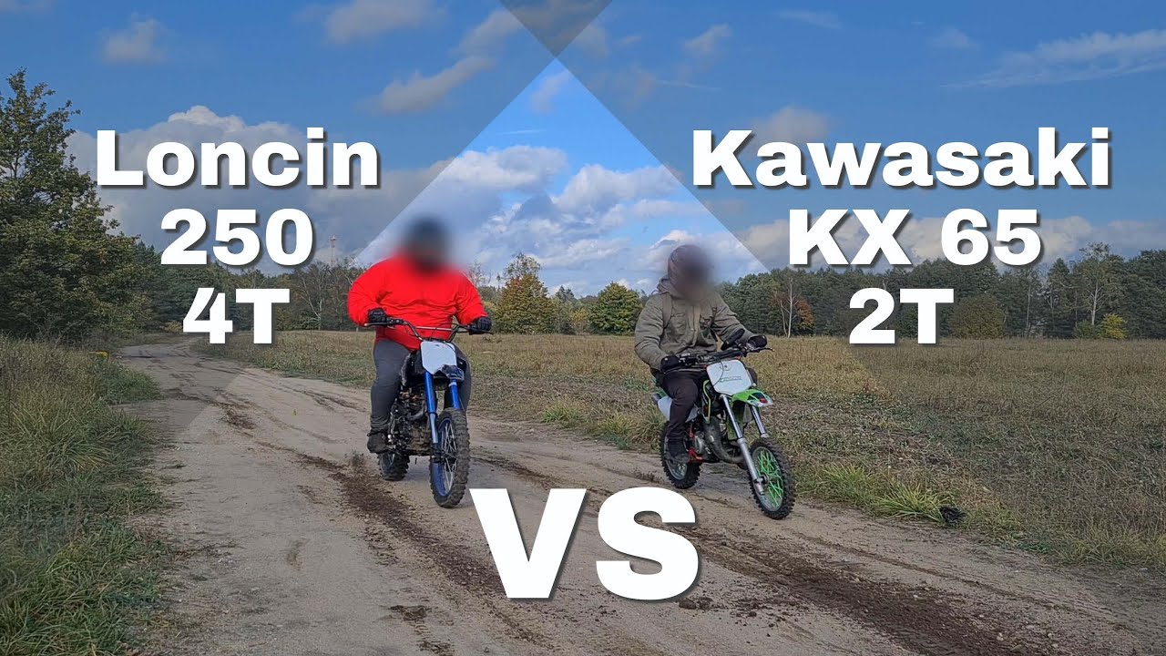 Loncin 250 VS Kawasaki kx 65 Wyścig 250 4t VS 65 2t