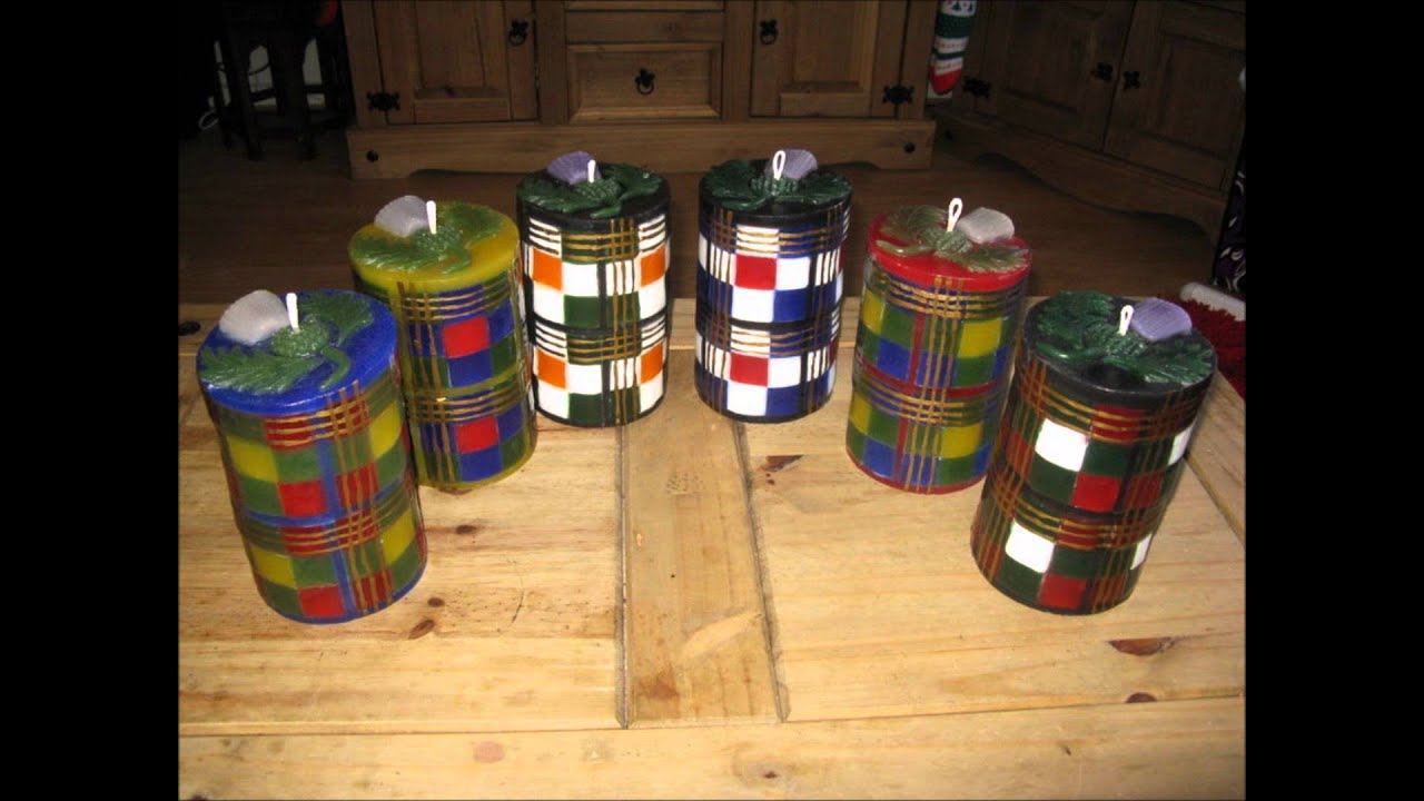 Tartan Candle