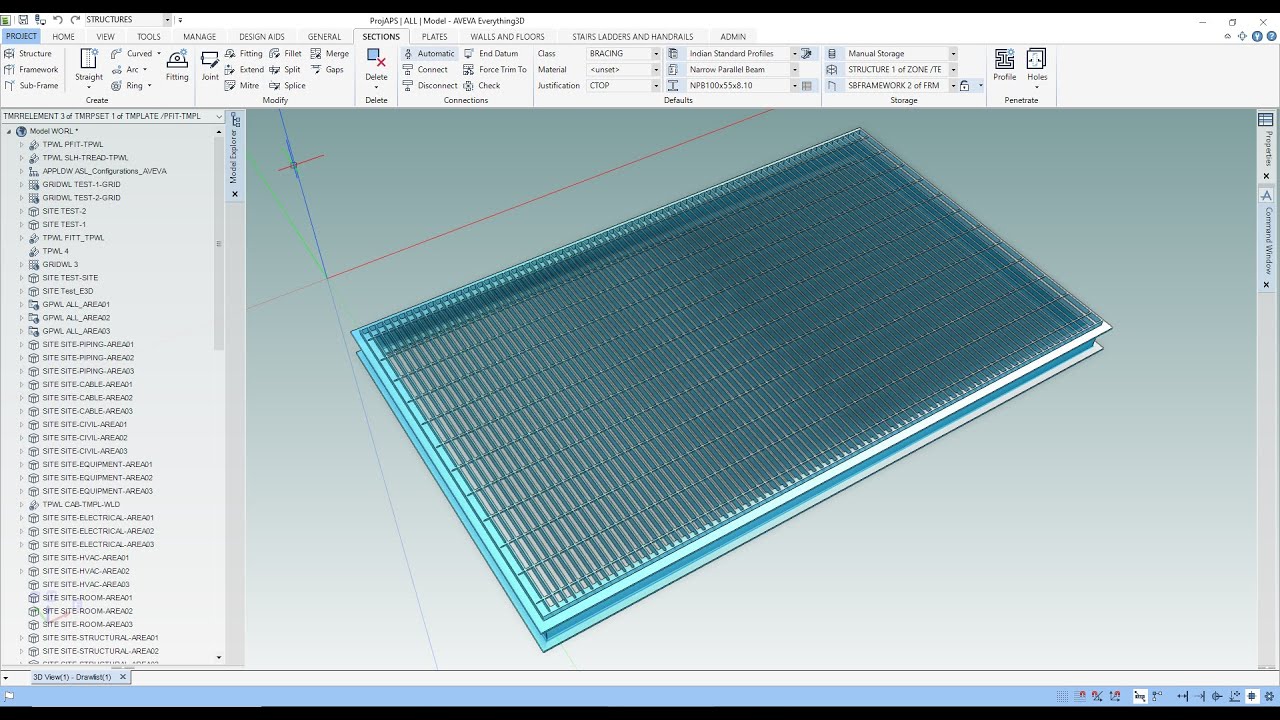 How to Create a Grating in AVEVA E3D or in AVEVA PDMS [ Creation & Administration Tutorial ]