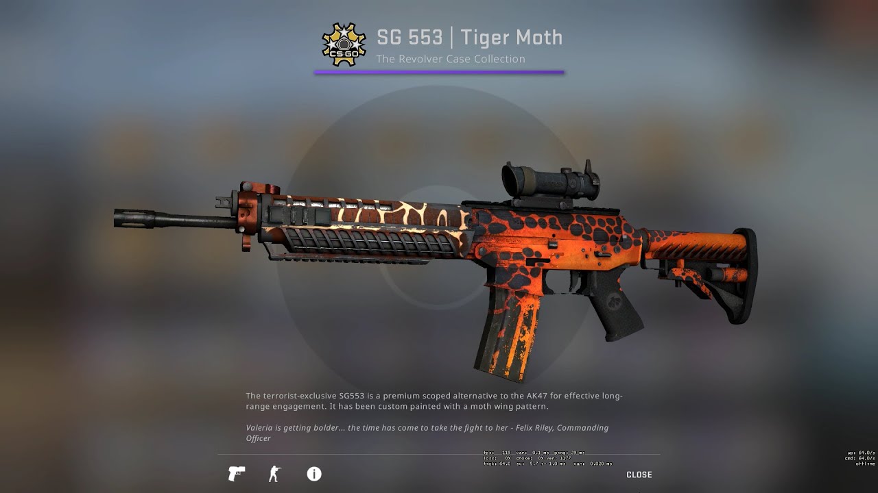 CSGO - SG 553 | Tiger Moth (Well-Worn) Skin Showcase and Gameplay