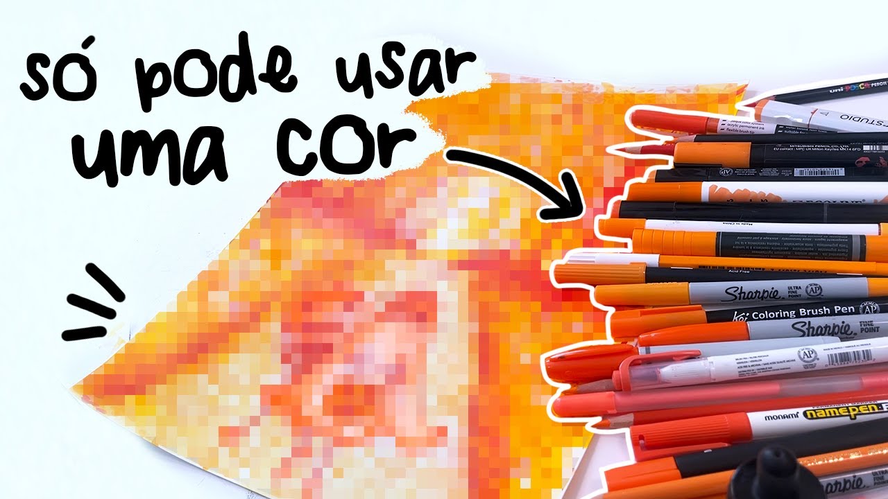 FIZ UM DESENHO USANDO APENAS UMA COR E...