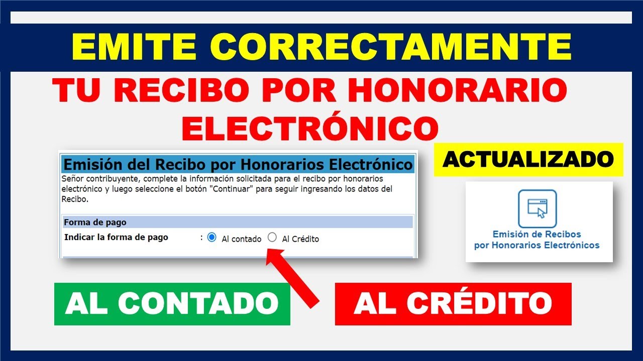 (ACTUALIZADO) ¿Cómo emitir un recibo por honorario electrónico? AL CONTADO Y AL CRÉDITO 2021 SUNAT