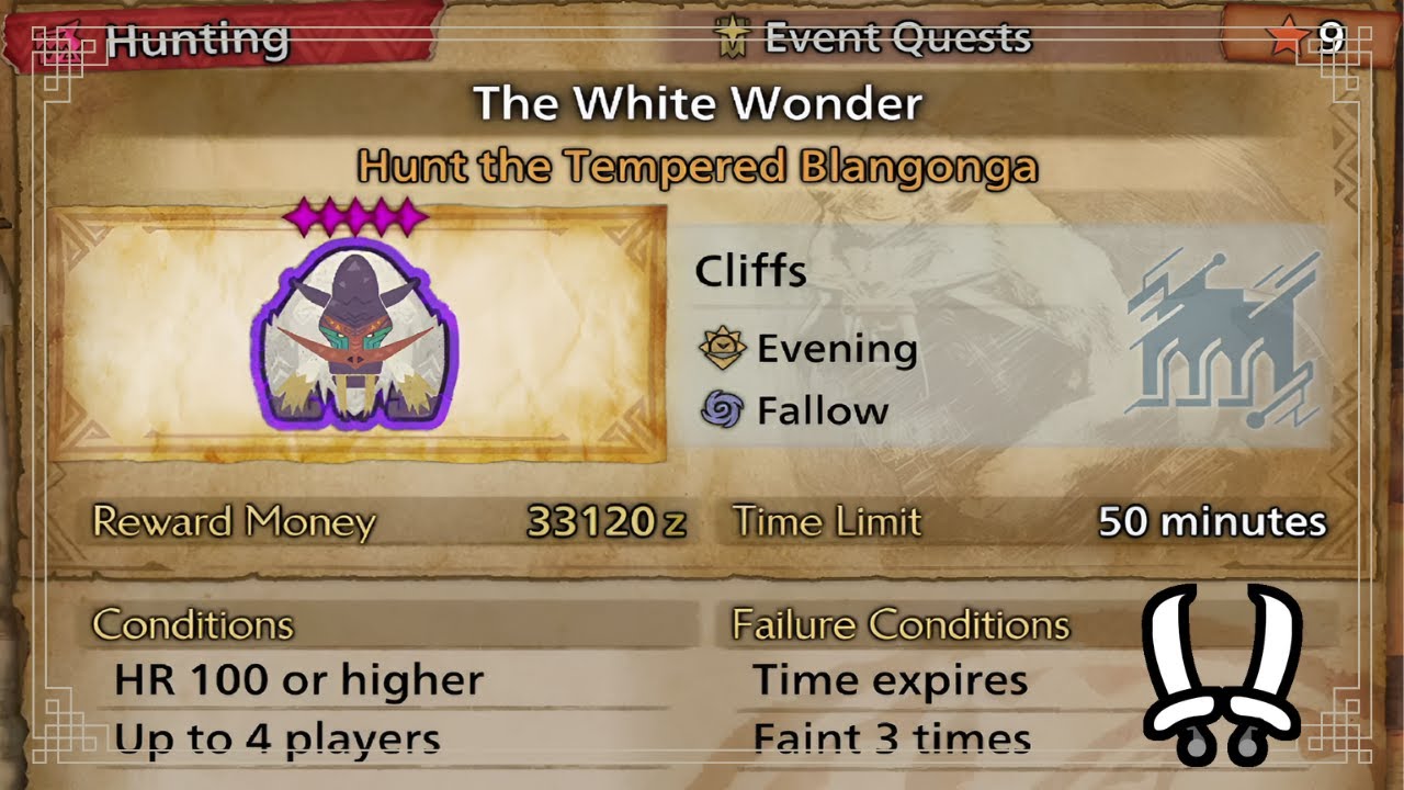 ★9 Tempered Blangonga (The White Wonder) | Monster Hunter Wilds【UW 4K 60FPS】