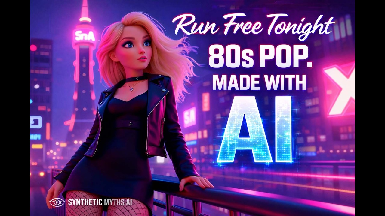 Run Free Tonight | 80s-Style Synth Pop | AI-Generated Music Video | “Girl in the Arcade” Soundtrack