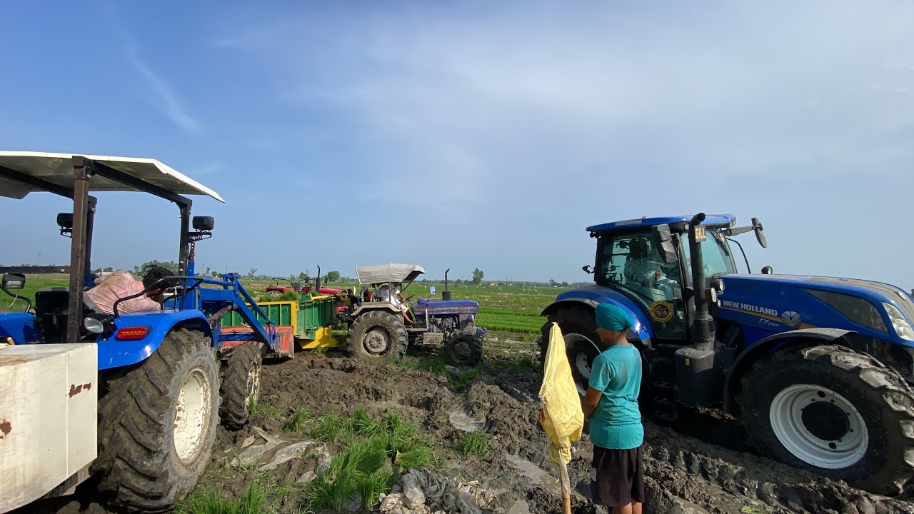 ਪਨੀਰੀ ਨਾਲ ਭਰਿਆ ਟਰਾਲਾ ਖੁੱਬ ਗਿਆ 260 HP #wmk #gba #farming