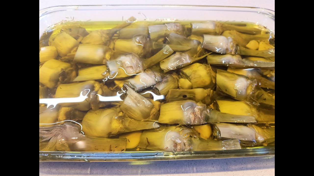 ALCACHOFAS AL VAPOR EN ACEITE DE OLIVA