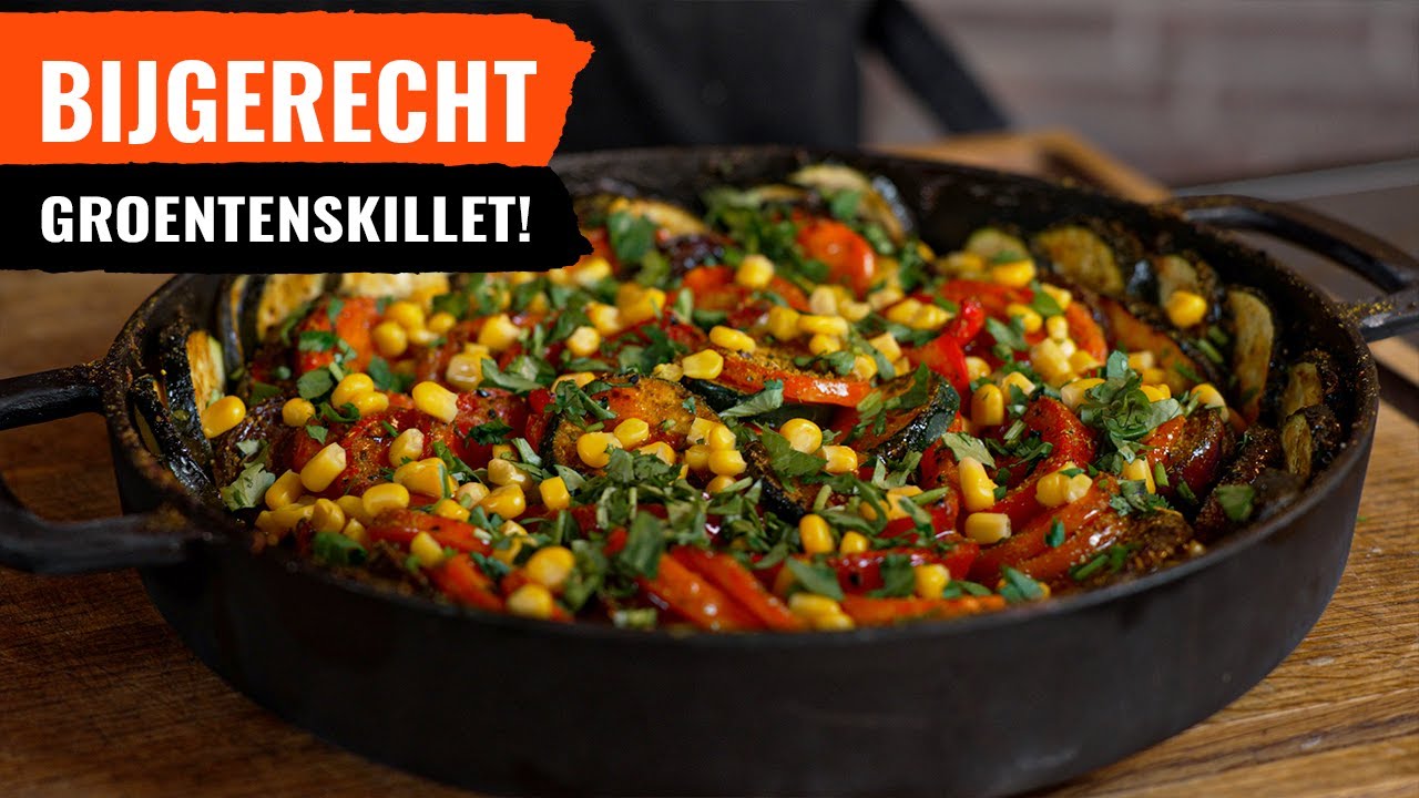 Bijgerecht van GROENTEN op de BBQ | Groenten Skillet! 🔥