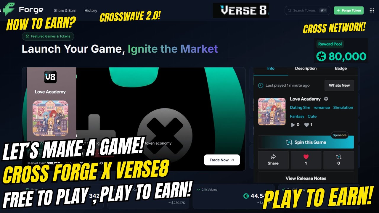 Forge x Verse8: Create, Play, Trade on CROSS ( Tagalog )