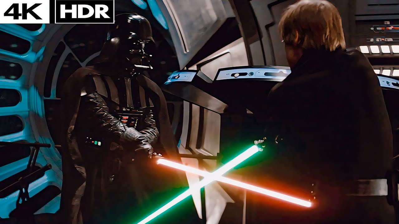 Star Wars : Return of the Jedi (1983) - Darth Vader vs Luke Skywalker 4k HDR