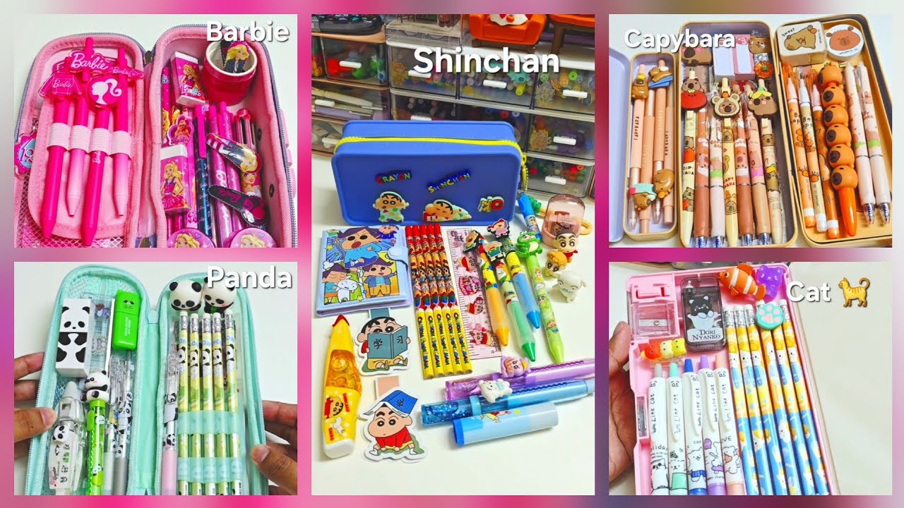 ASMR Filling jumbo mechanical pencil box with cute stationery ✨️ 💕 lot of new stationery items 💖🌈✌🏻