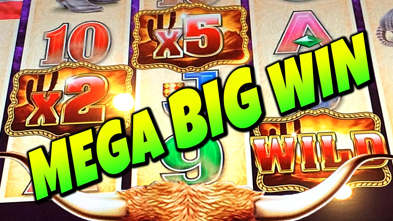 ★MEGA BIG WIN★ 3 WILD MULTIPLIERS | LONGHORN DELUXE SLOT MACHINE BONUS