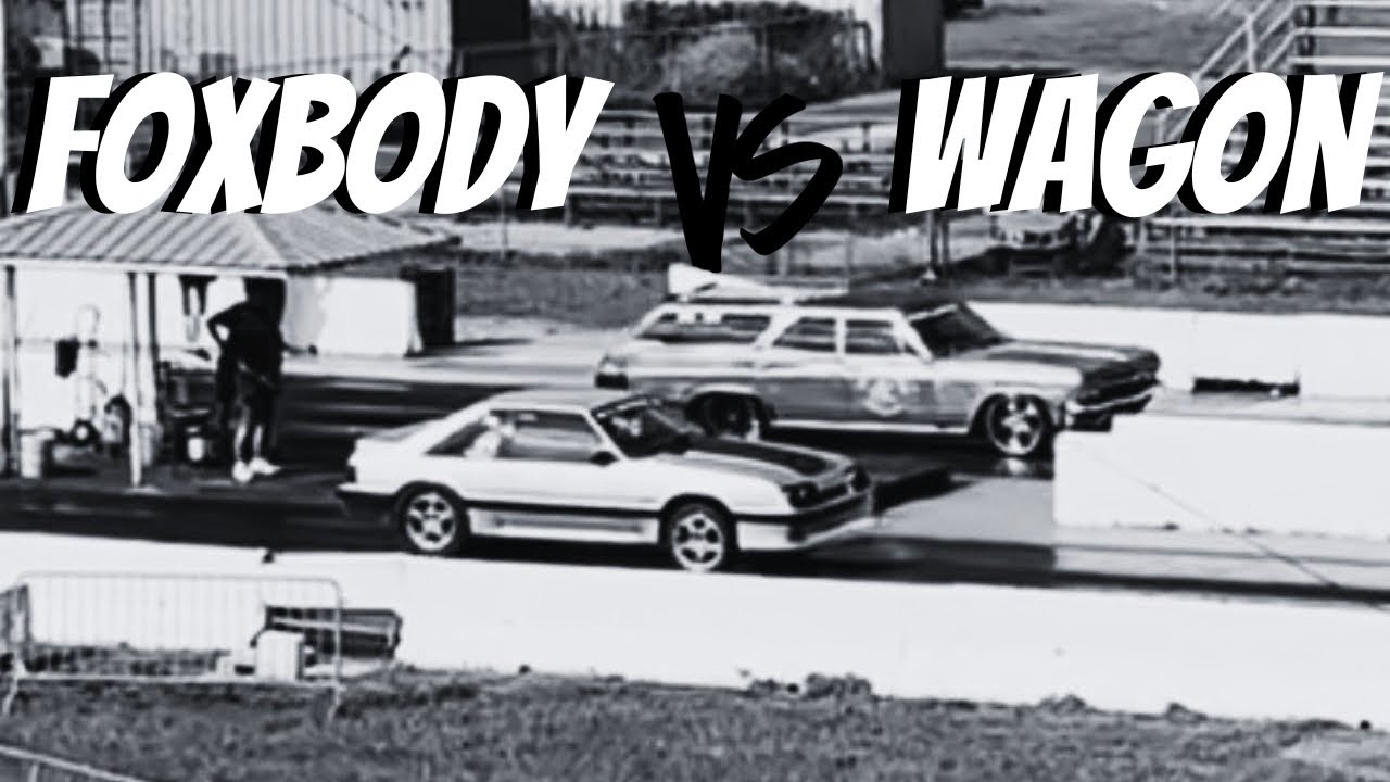 Foxbody VS Wagon Drag Race
