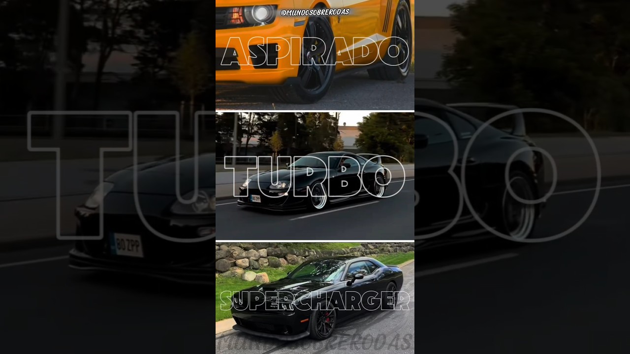 QUAL A DIFEREN&Ccedil;A DE UM MOTOR ASPIRADO, TURBO E SUPERCHARGER? 🤔 #carros #motor #ronco #ensinando